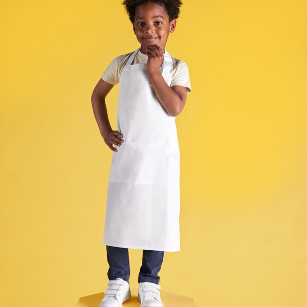 Delantal infantil personalizable blanco