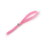 Pulsera ajustable de poliéster rosa con impresión, ideal para regalos