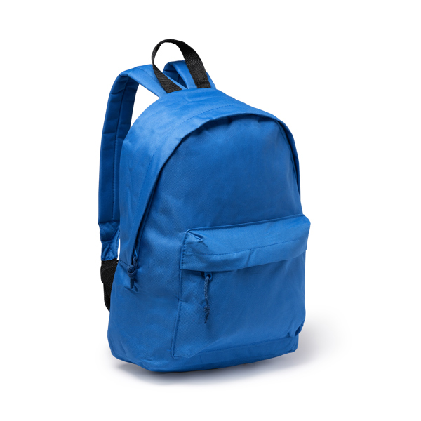 Mochila Tucan básica azul con tejido resistente personalizable con impresión para merchandising