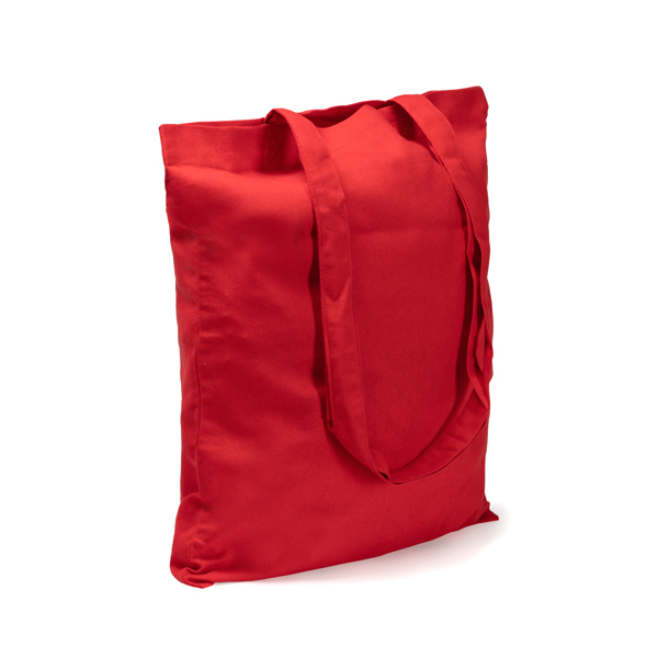 Tote Bag 100% algodón roja personalizable con impresión, ideal para regalos, empresas